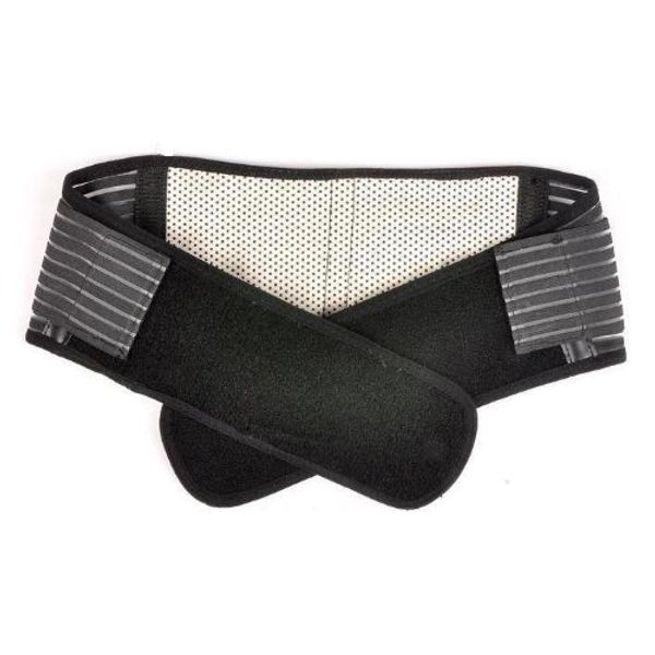 Lower Back Pain Belt. Corset. Lower 腹巻. 16 Pcs Magnetic Stone. Far Infrared. Negative Ions/Wooden Massage Roller with , , , black,