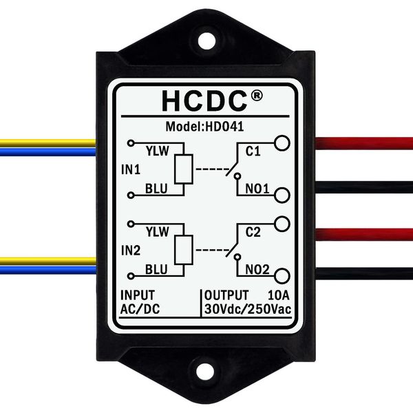 Dual SPST-NO 10 Amp Power Relay Module (AC/DC 12V)