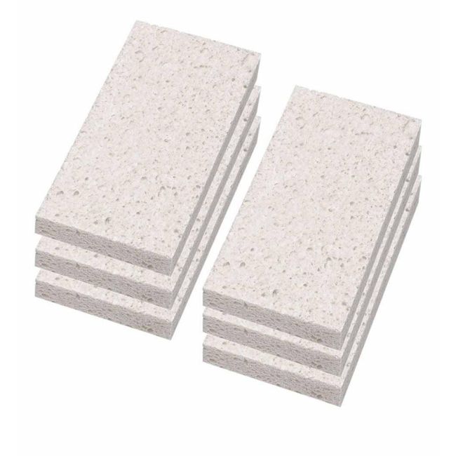 Nippon Insole Industry Made in Japan, Water Absorbent, Quick Drying, Cellulose, Kitchen Sponge, White, Set of 6