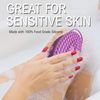 Avilana Exfoliating Silicone Body Scrubber Easy to Clean, Lathers Well, Long Lasting, and More Hygienic Than Traditional Loofah (Style 1- Gray)
