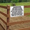 North Carolina Equine Sign Activity Liability Warning Statute Horse Barn Stable Rigid Plastic Sign, 10" x 14"