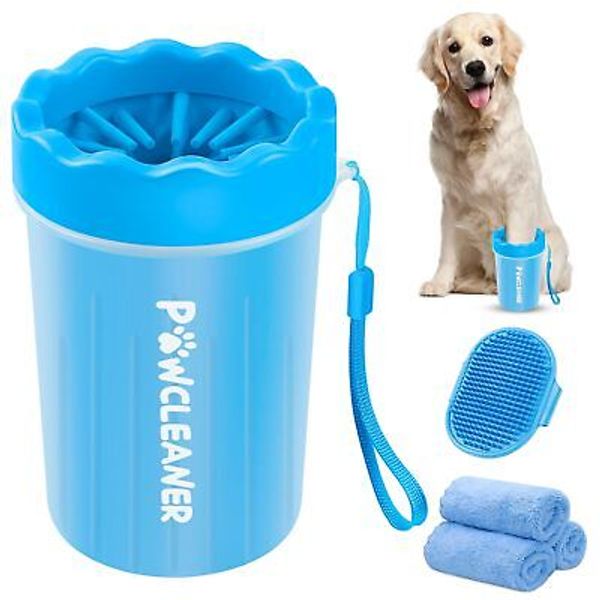 Pet Foot Cleaner for Small Medium Large Breed Dogs/Cats (with 3 absorbent towel)