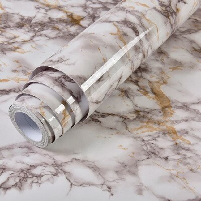 80cm Width Waterproof Marble Wallpaper Rolls Vinyl Self Adhesive