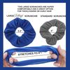 Set of 2 Large Solid Scrunchies - Orange