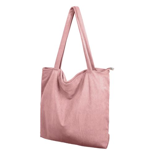 Corduroy Bag Women's Shoulder Bag Tote Bag Corduroy Women's Shopper Handbag with Zip Shoulder Bags Handbag Large Capacity for Work Office Travel Shopping School Everyday, pink