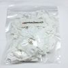 PEPPERLONELY 10PC Set White Flat Back Rhinestone Button Center Fabric Flowers, 3 Inch