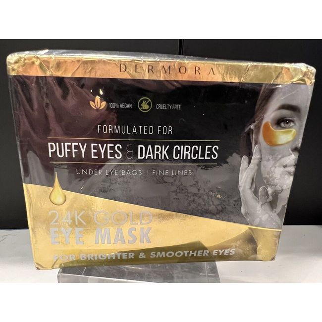 Dermora 24k Gold Eye Mask Formulated For Puffy Eyes & Dark Circles 20 Pairs