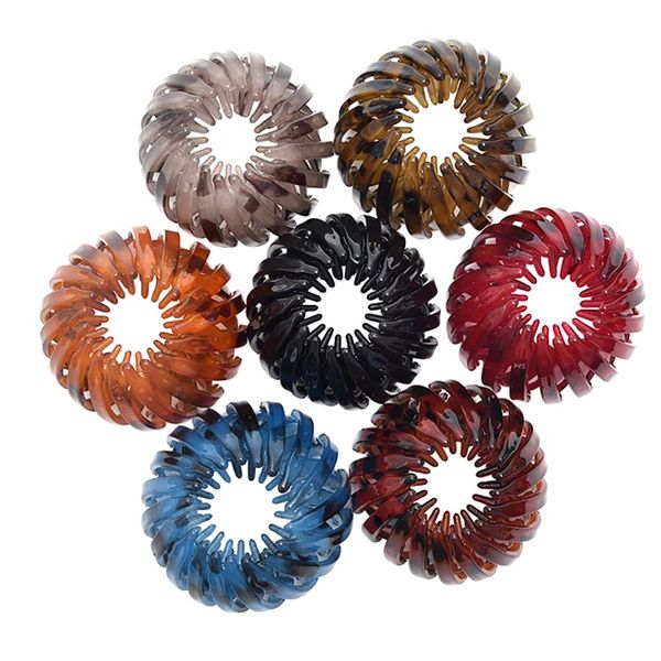 7 Pcs Bird Nest Hair Clips Hair Bun Maker Clip Expandable Ponytail Holder Clips Ponytail Hairpin Hair Claw Clamps for Women