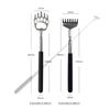 2 PCS Back Scratcher, Retractable Scratch Tool, Extendable Back Scratcher, Portable Scratch Tool, Hand Massager (Black)