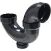 2" Hub x Hub ABS P-Trap with Cleanout & Solvent Weld Joint