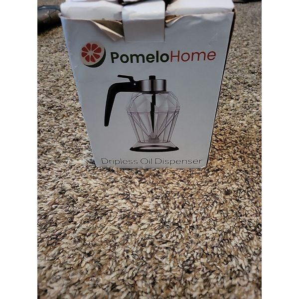 Pomelo Home Oil Dispenser | Dripless | Glass Oil Pot with Bottom Dispenser