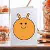 Large (A4) 'Orange Space Hopper' Blank Greeting Card (GC00076772)