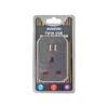 STATUS Multi USB Plug Adapter Black | 2 Port USB Adaptor Plug Through | S2USBPTABL1PK3