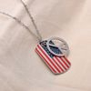 Peace Sign American Flag Pendant Necklace