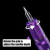 Wormhole Tattoo Kit Wireless Tattoo Machine Kit Tattoo Gun with 1,050 mAh Capacity Tattoo Power Supply Tattoo Pen Kit WTK176(Purple+Black)