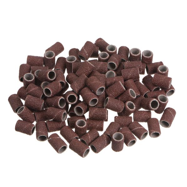 sourcing map 100pcs Sanding Drums 1/4 Inch Mini Sanding Sleeves 120 Grit Sanding Bands for Drum Sander Rotary Tools