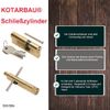 KOTARBAU - Cylinder Lock 25/25 - Profile Cylinder - Security Lock - Double - Material Brass