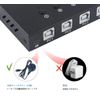USB 2.0 Switcher, 4 Inputs, 4 Outputs, USB Switcher + Hub, Compatible with Apple MAC, Keyboard, Mouse, Printer, PC, KVM Switch