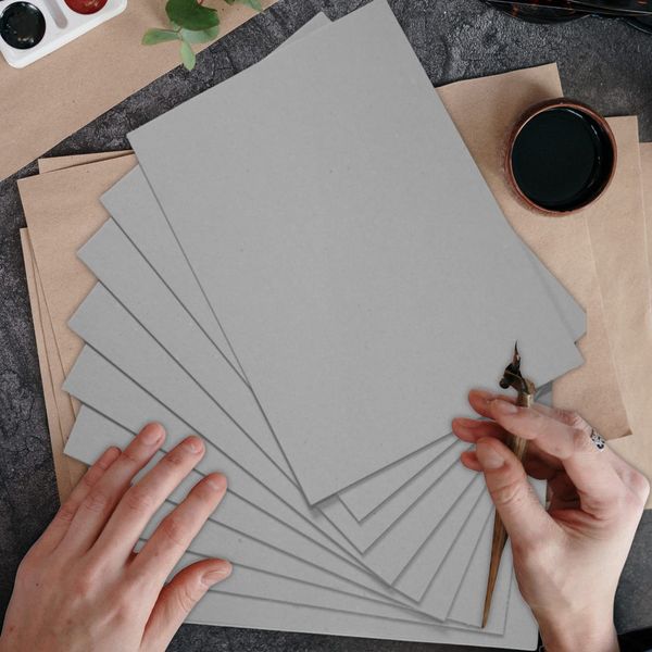 A4 Greyboard 15 Sheets Mount Board Backing Board Model Making Presentation Board Recycled Thick 1000 Micron Recycled Card