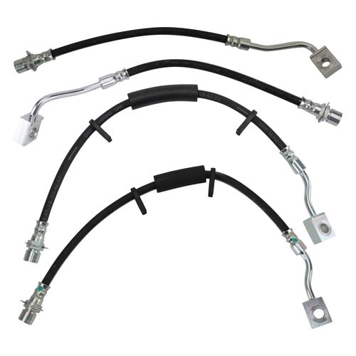 TRQ Front and Rear Brake Hose Set Compatible with 11-16 Durango 11-15 Grand Cherokee