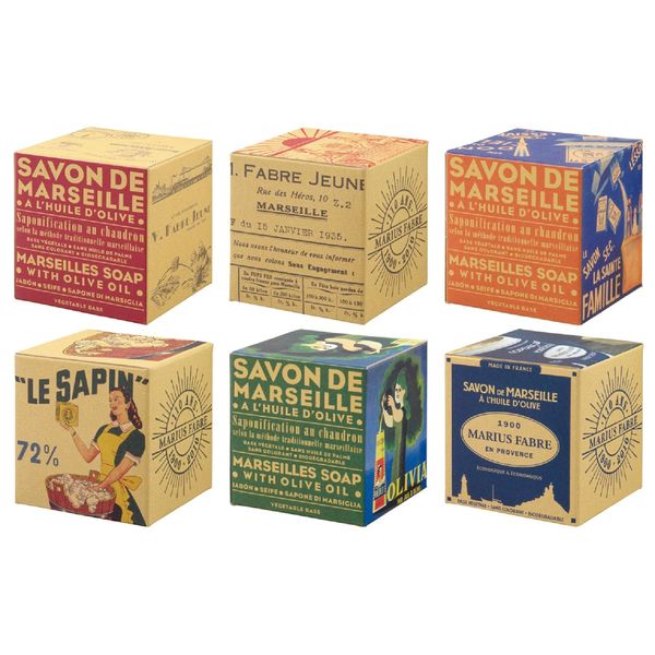 Savond Marseille Box, Olive, 7.1 oz (200 g) (Box pattern cannot be specified)