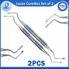 Lucas Dental Curettes Set of 2 – Serrated Tips, Precision Bone Surgery Tool