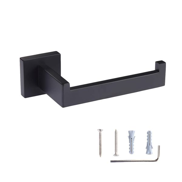 Toprema Toilet Paper Holder Tissue Roll Holder Hanger SUS304 Stainless Steel Matte Black Bathroom Lavatory Hardware Wall Mount