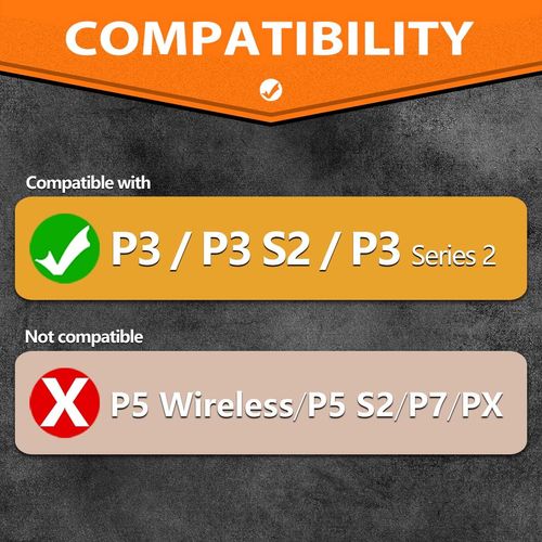 P3 Ear Pads - TRANSTEK Replacement Ear Cushion Compatible with P3 and P3 S2 Series 2 Headphones (Grey Fabric)
