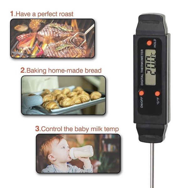 2X L&E  Digital  Instant Read Meat Thermometer - Oven Safe. Grill, Thanksgiving.