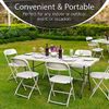 6FT Portable Half Folding Picnic Table - Ideal for Camping, Parties & Events