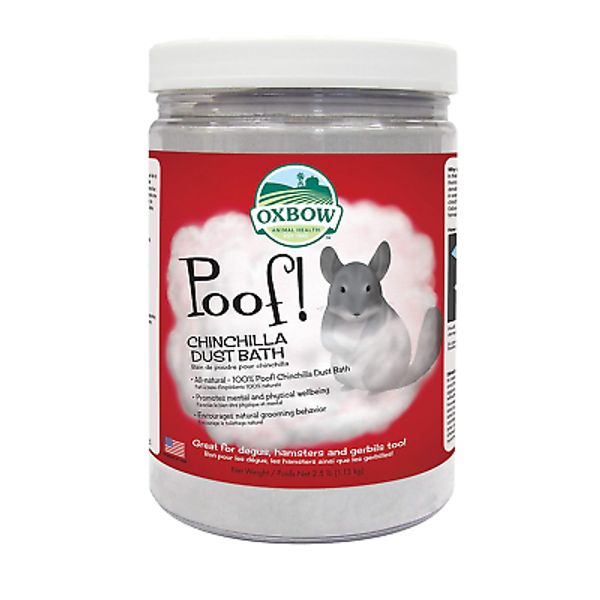 Animal Health POOF! Chinchilla Dust Bath, 2.5 Pound Jar