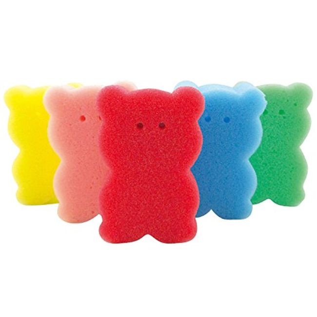 Bear Sponge Set of 5 Bath Sponge Body Sponge Kitchen Sponge