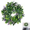 Cisolen Artificial Lavender Wreath Artificial Garland Decorative Wall Wreath Plastic Flower Wreath for Indoor Outdoor Wedding Party Garden Wall Decoration Front Door Home Wedding Decor