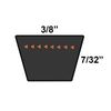 D&D PowerDrive 3L370 Replacement Belt, 1 Band, Rubber