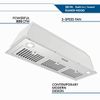 36" Built-In/Insert Range Hood 600CFM Kitchen Vent LEDs Convertible Fan Sliver