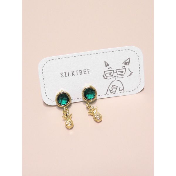 Emerald Pineapple Earrings