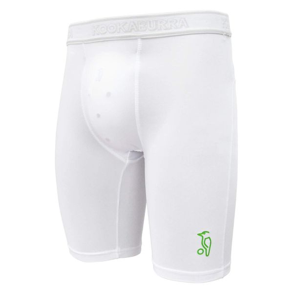 Kookaburra Unisex's KB Compression Lite Cricket Skin Fit Shorts, White, Small