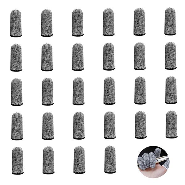 50 Pcs Finger Protectors, Reusable Finger Cots with 5-Level Cut Resistant Protection, Breathable Finger Sleeves and Thumb Protectors for Garden, Kitchen, Work, Sculpture, Agricultural Affairs