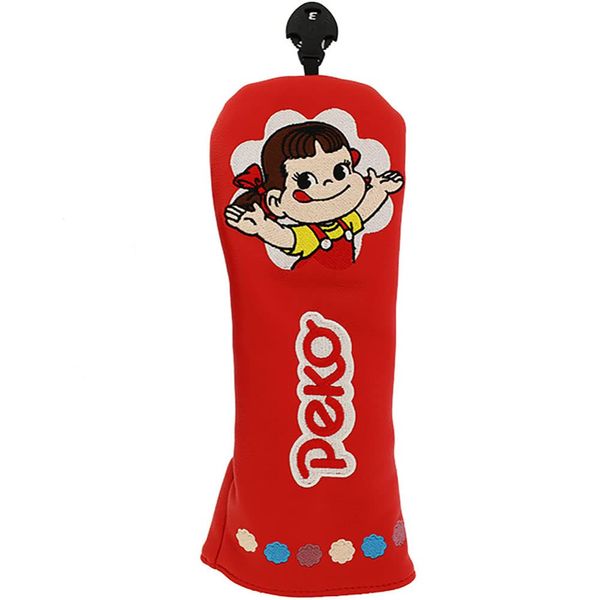 Hokushin Toeki Peko-chan Headcover for Fairway Wood Cat Hand OHC0008 Red