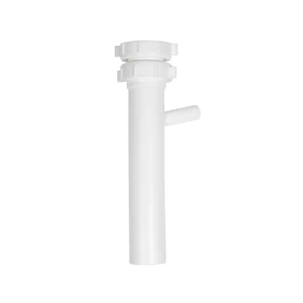 1-1/2 In. X 8-1/4 In. Plastic Slip-Joint Sink Drain Tailpiece with High-Line Bra