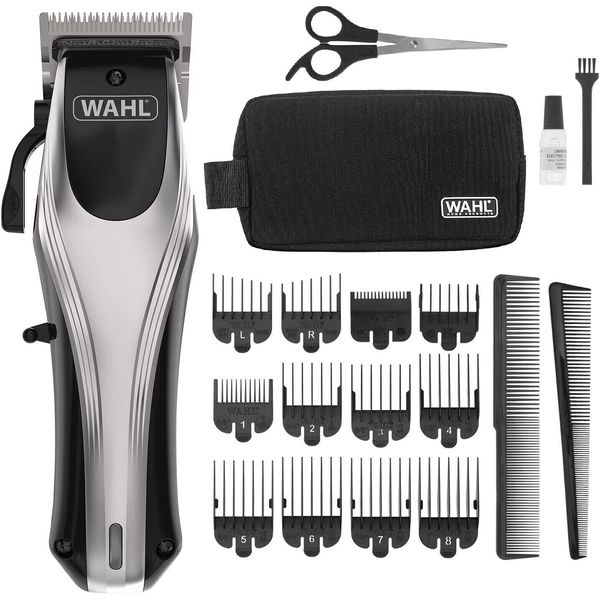 Wahl Rapid Clip Cord/Cordless Hair Clipper With 12 Attachment Combs