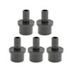 Hihaha Plastic Hose Barb Fitting 1.3"x0.6" Straight Through Pipe Connector Grey 5 Pcs