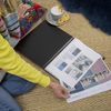 Rapesco 1651 Germ-Savvy Antibacterial, Hardcover Polypropylene Presentation Folder 50 Pockets A4, Black