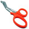 10 Pcs Orange Utility Scissors 7.25" Multi-Purpose DIY EMS EMT Shears Instrument