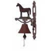 Sunset Vista Designs Painted Cast Iron Bell - Horse 14 x 8,green/beige