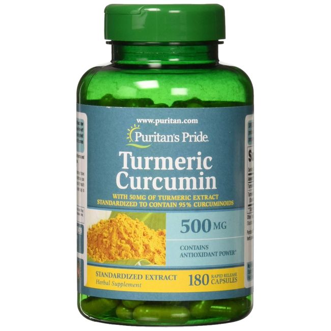 Puritan's Pride Turmeric Curcumin 500 mg-180 Capsules