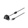Goobay 93351 USB 2.0 Hi-Speed Extension Cable With Mounting Bracket, Black, 2m Length