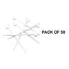 Hair Tools Deluxe Plastic Roller Pins White (50 Per Pack)