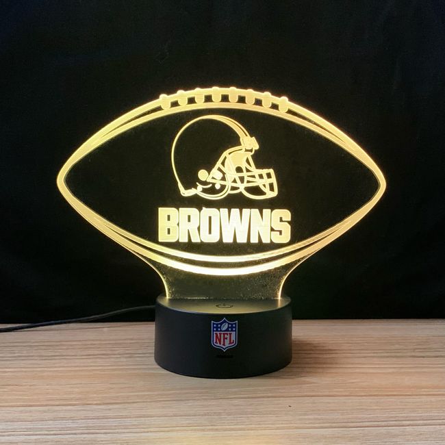 Cleveland Browns NFL LED Lampe Licht Logo, Wechselmodus mit 6 unterschiedlichen Farben, 2021088