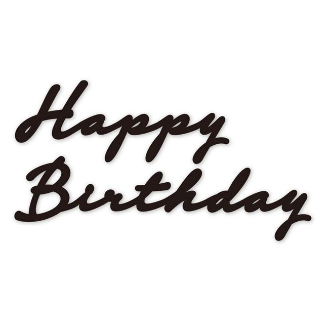 regalo Happy Birthday 100 Days Half Felt Garland Letter Banner (HappyBirthday Cursive Black)